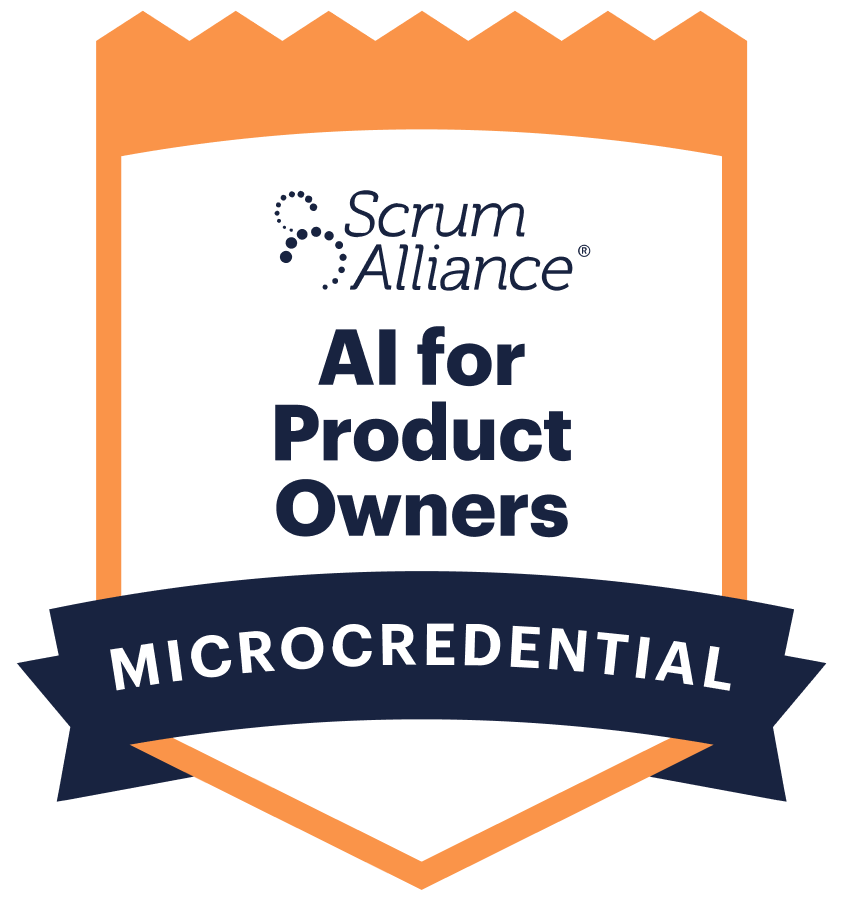 AI for Product Owners certification badge